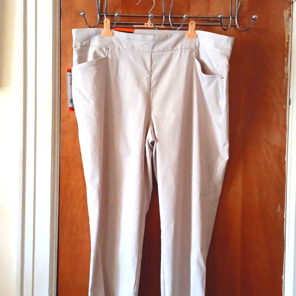 WOMENS BEIGE/ TAN COLRED CASUAL SLACKS